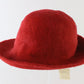 Patricia Underwood Vintage Ladies Hat Boutique Red Felt 7 1/8 57cm