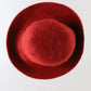 Patricia Underwood Vintage Ladies Hat Boutique Red Felt 7 1/8 57cm