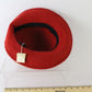 Patricia Underwood Vintage Ladies Hat Boutique Red Felt 7 1/8 57cm