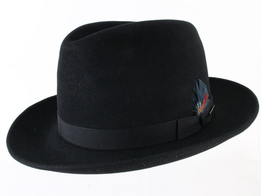 Vintage Stetson Mens Black Felt Fedora W/ Feather MULTIPLE SIZE OPTIONS