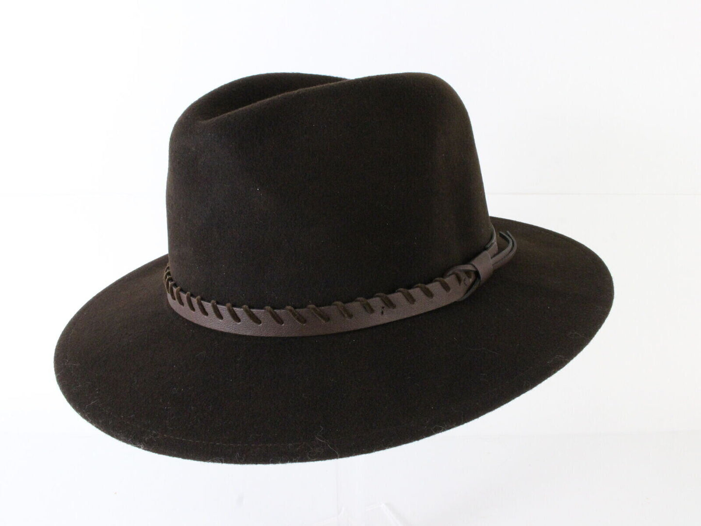 Bailey Towson Mens/Womens Wool Felt Fedora Brown W/ Leather Band MULTIPLE SIZES