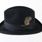 Vintage Dobbs Primetime Mens Black Felt Homburg W/ Feather MULTIPLE SIZES