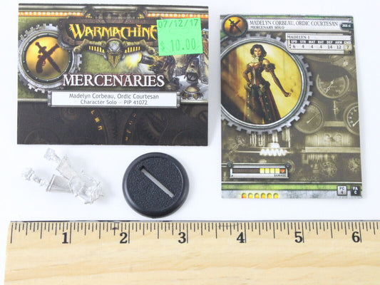 Warmachine Mercenaries Madelyn Corbeau Ordic Courtesan Character Solo PIP41072