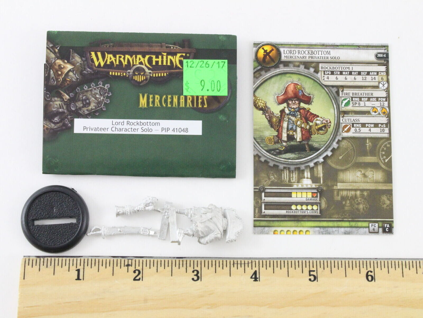 Warmachine Mercenaries Lord Rockbottom Privateer Character Solo PIP41048