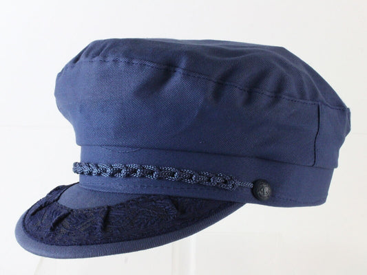 Greek Fisherman Hat Mens Blue Cotton Cap MULTIPLE SIZES