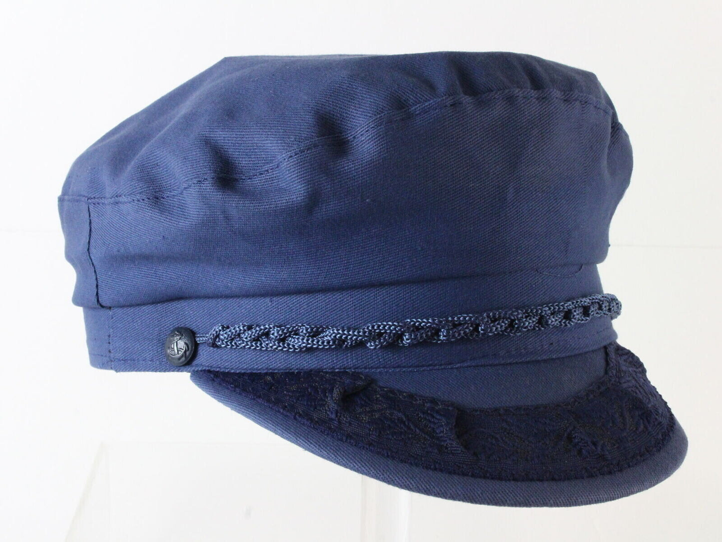 Greek Fisherman Hat Mens Blue Cotton Cap MULTIPLE SIZES