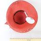 George Zamaul Couture Ladies Red Boutique Hat W/ Rhinestones 7 56cm