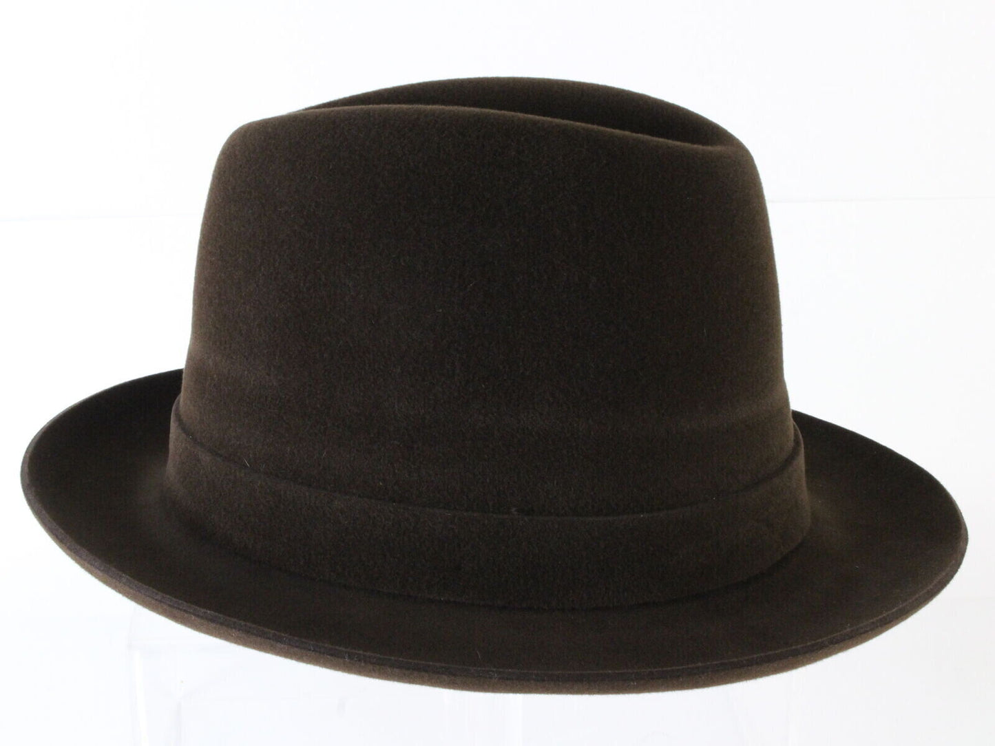 Borsalino Alessandria Italian Mens Brown Felt Homburg MULTIPLE UK/FRANCE/EU SIZES