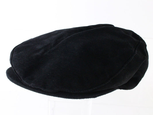 Avalon Classic Mens Black Genuine Suede Leather Ivy Cap MULTIPLE SIZES