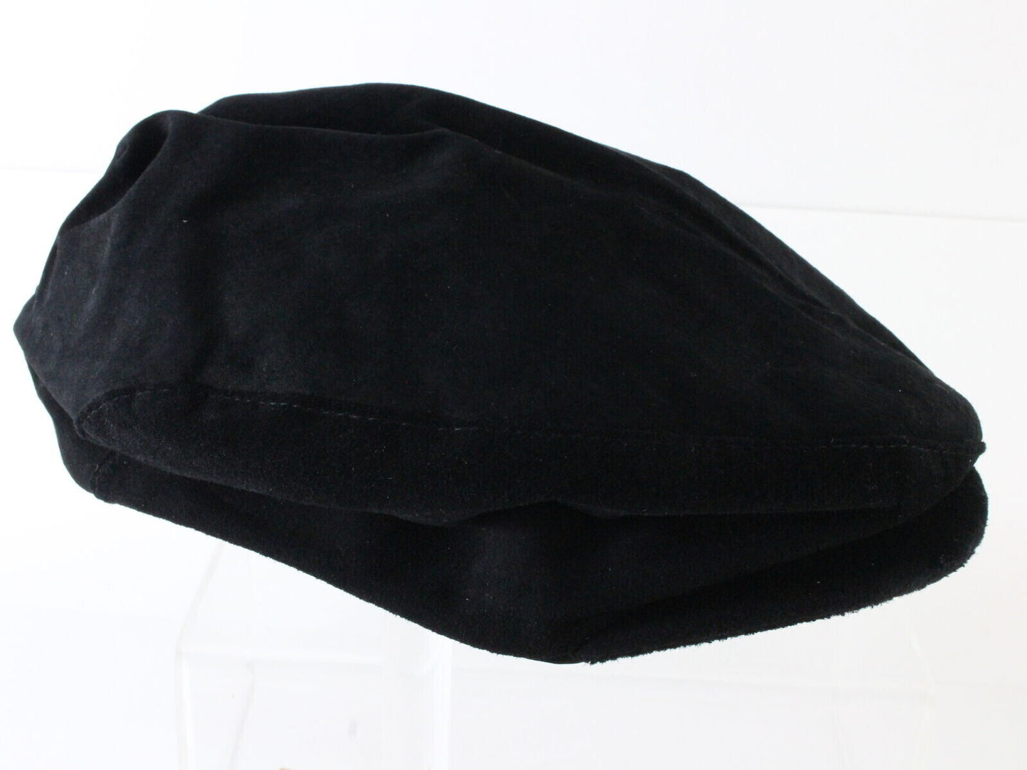 Avalon Classic Mens Black Genuine Suede Leather Ivy Cap MULTIPLE SIZES