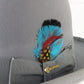 Biltmore Imperial Mens Pearl Gray Felt Homburg W/ Blue Feather 7 3/4 62cm