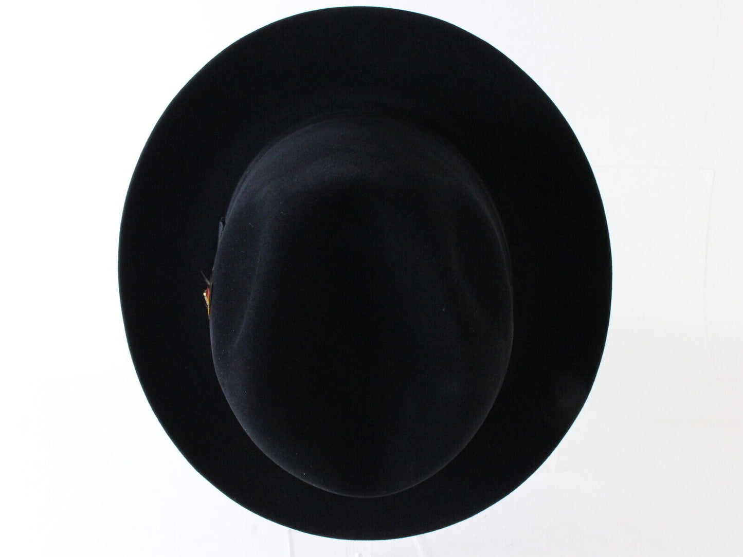 Stetson Key Club Imperial Mens Black Felt Fedora W/ Feather MULTIPLE SIZES