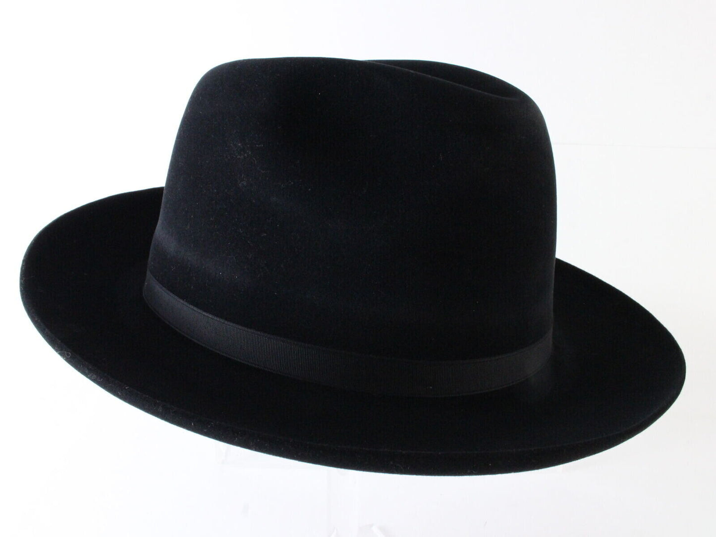 Stetson Key Club Imperial Mens Black Felt Fedora W/ Feather MULTIPLE SIZES