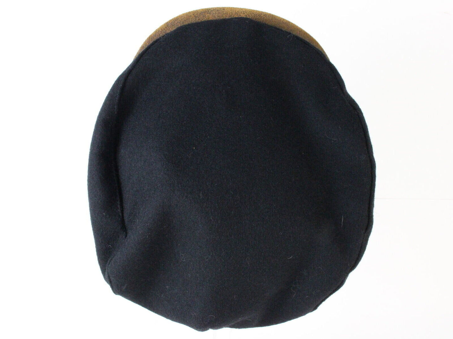 Avalon Melton Leather Trim Visor Mens Black Wool Ivy Cap 7 1/2 60cm