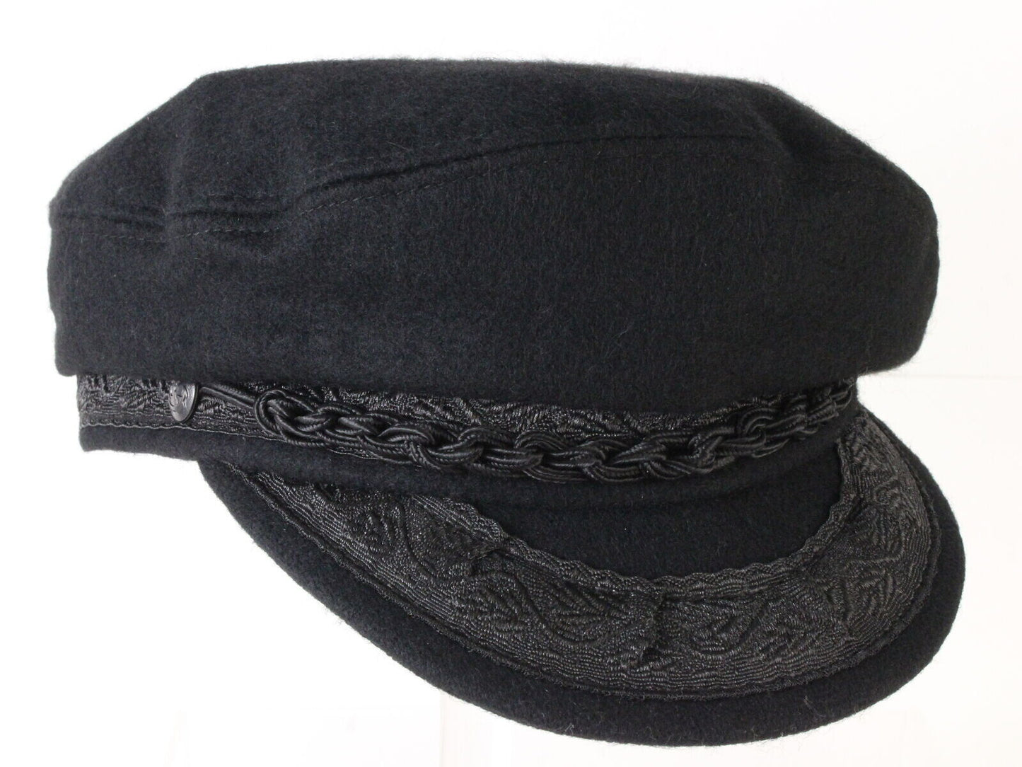 Greek Fishermans Mens Black Cap MULTIPLE SIZES