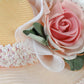 Chapeau Creations Ladies Boutique Pink Straw Hat W/ Sequins Flower 6 7/8 55cm