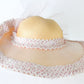 Chapeau Creations Ladies Boutique Pink Straw Hat W/ Sequins Flower 6 7/8 55cm