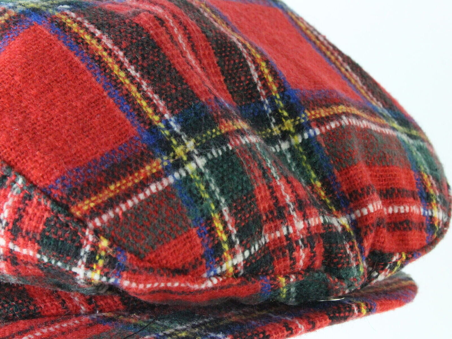 Vintage Bee Hats Mens Red Plaid Ivy Cap MULTIPLE SIZES