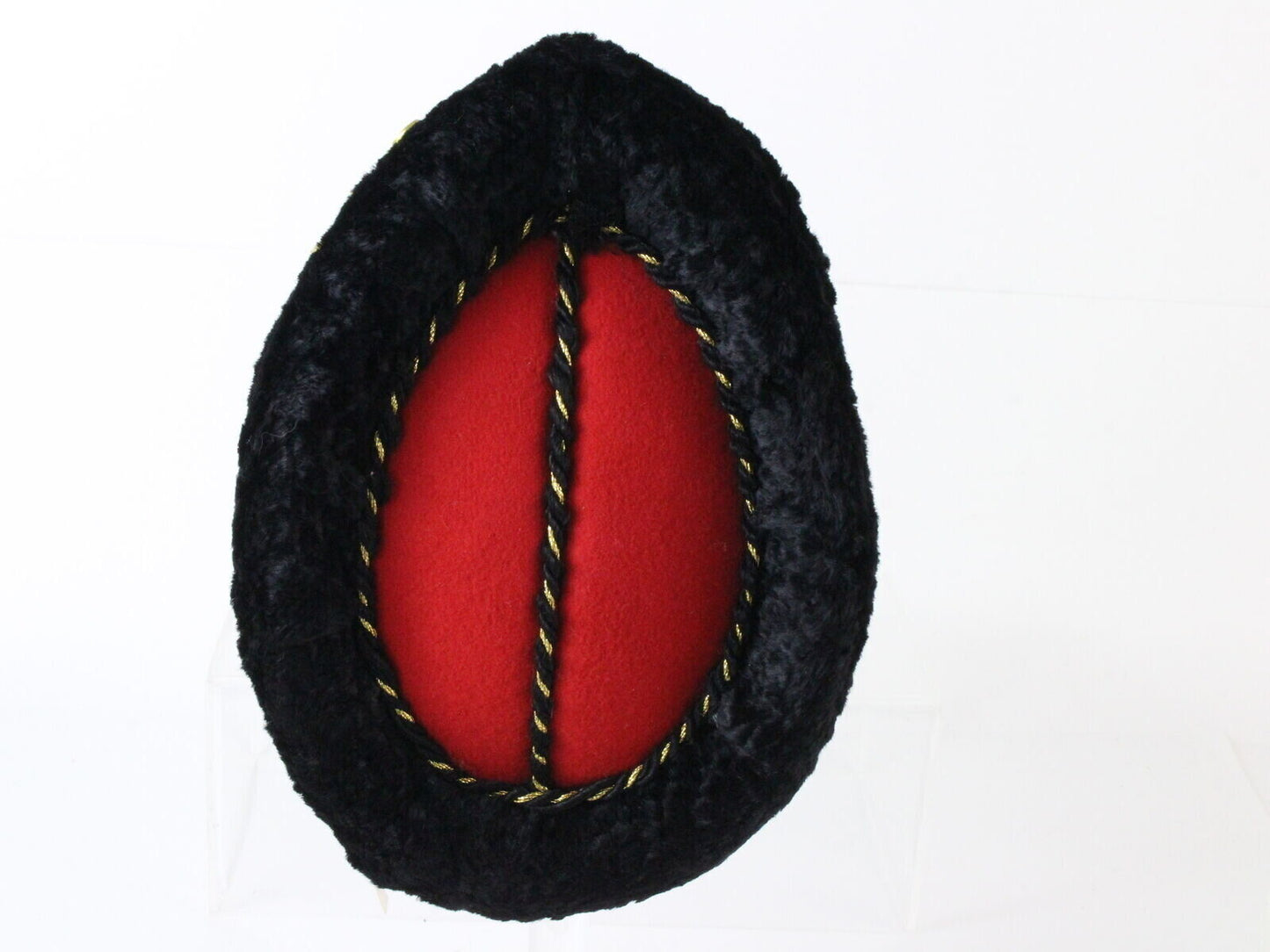 Sonni Of California Ladies Red And Black Wool Felt Cap 7 1/4 58cm