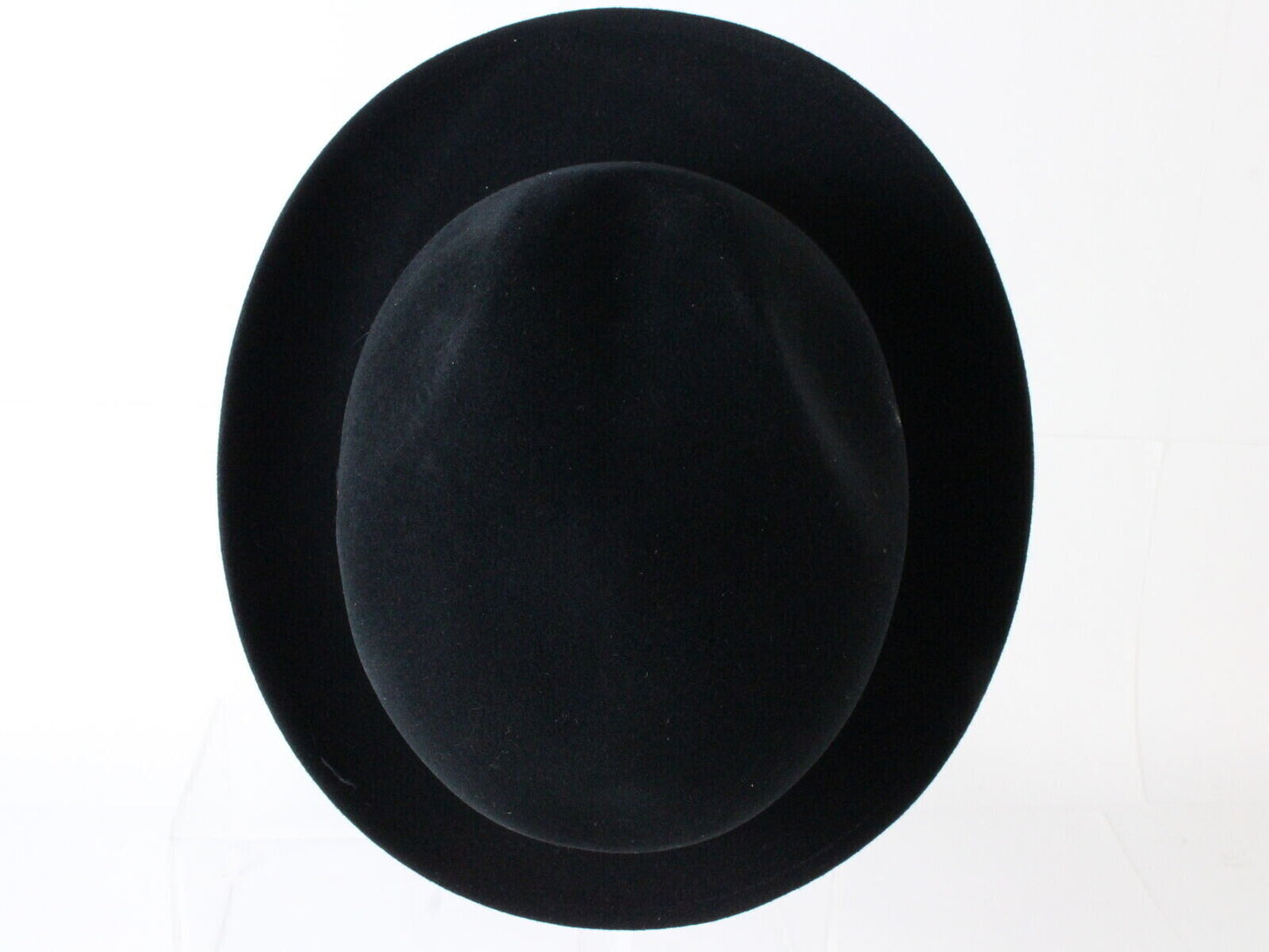 Dobbs Fifth Avenue Mens Black Felt Fedora W/ Pin 6 7/8 55cm