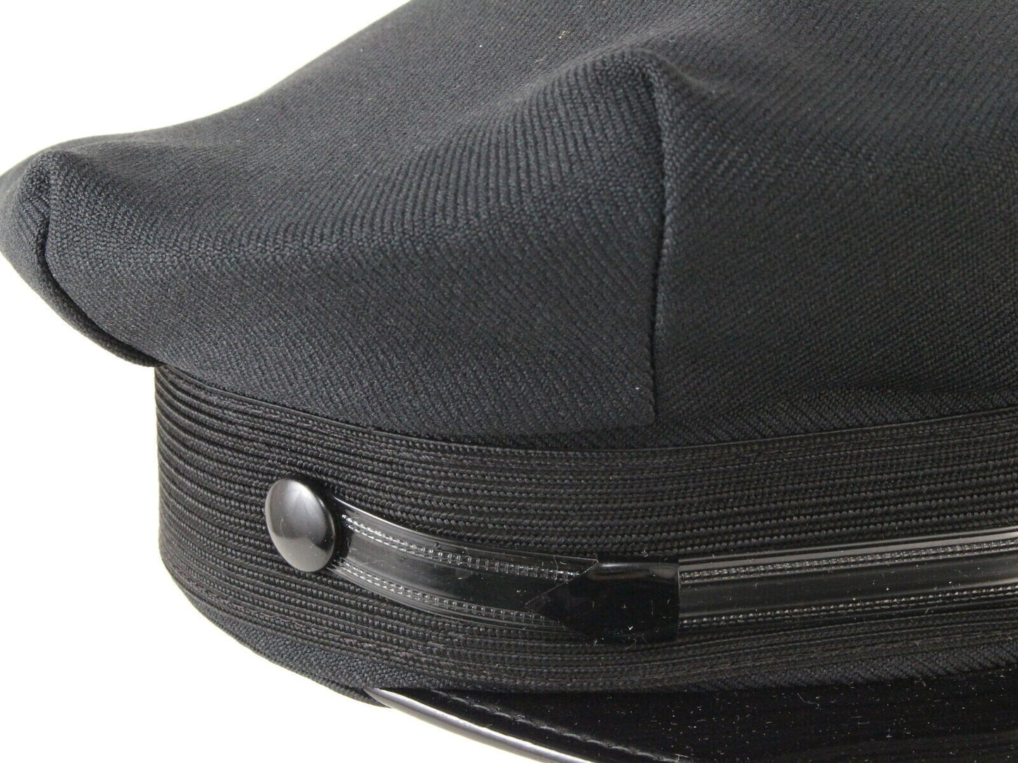 Vintage Chauffeurs Cap Mens Black Flat Brim MULTIPLE SIZES