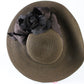 Frank Olive New York Ladies Brown Sun Hat W/ Ribbon And Flowers 6 7/8 55cm