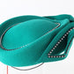Adolfo II Ladies Green Wool Felt Hat W/ Rhinestones MULTIPLE SIZES