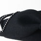 Adolfo II Ladies Black Wool Felt Hat W/ Rhinestones 6 5/8 53cm