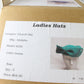 Adolfo II Ladies Green Wool Felt Hat W/ Rhinestones MULTIPLE SIZES