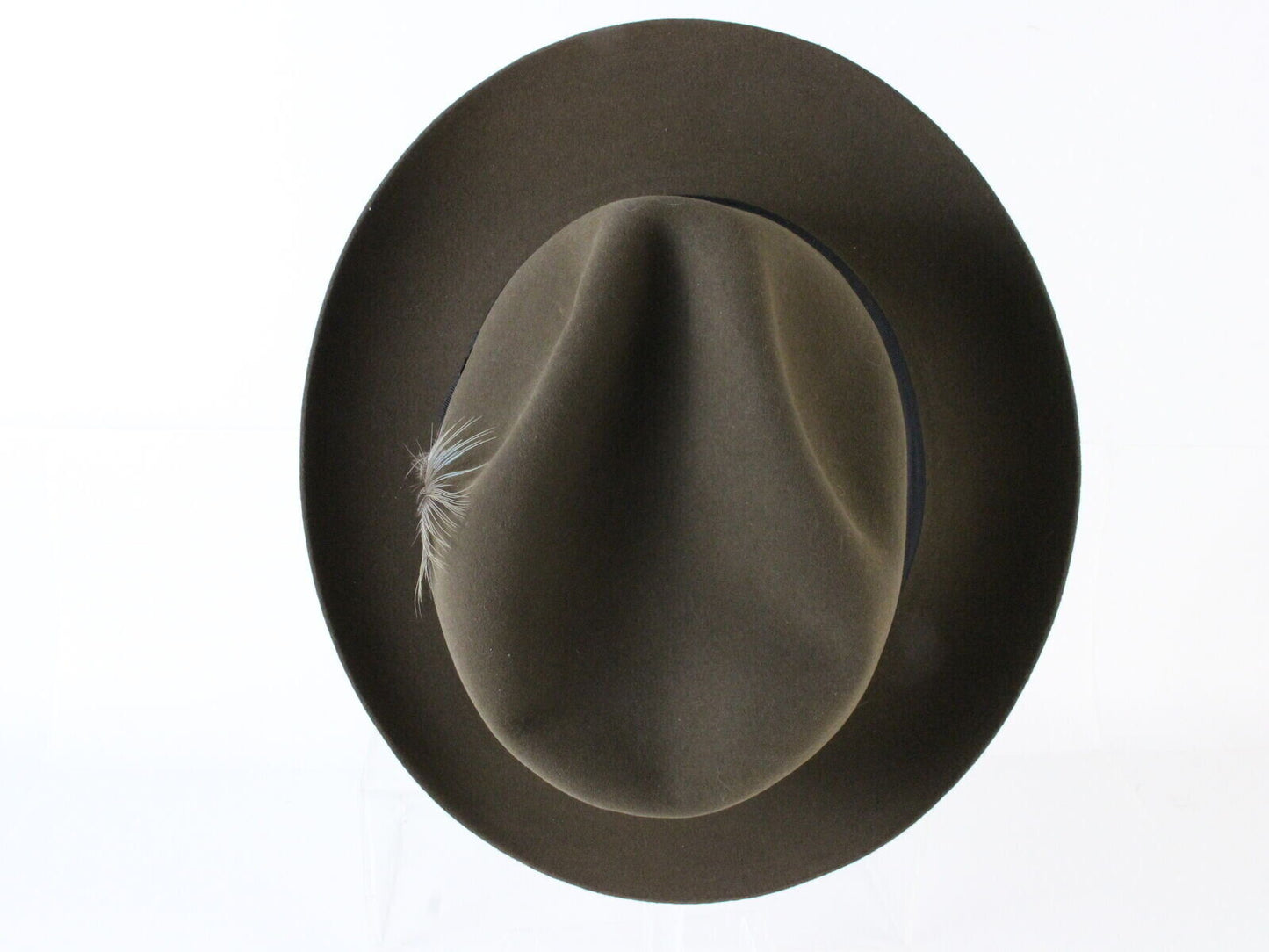 Stetson Mens Bronzine Brown Felt Fedora W/ Feather MULTIPLE SIZES