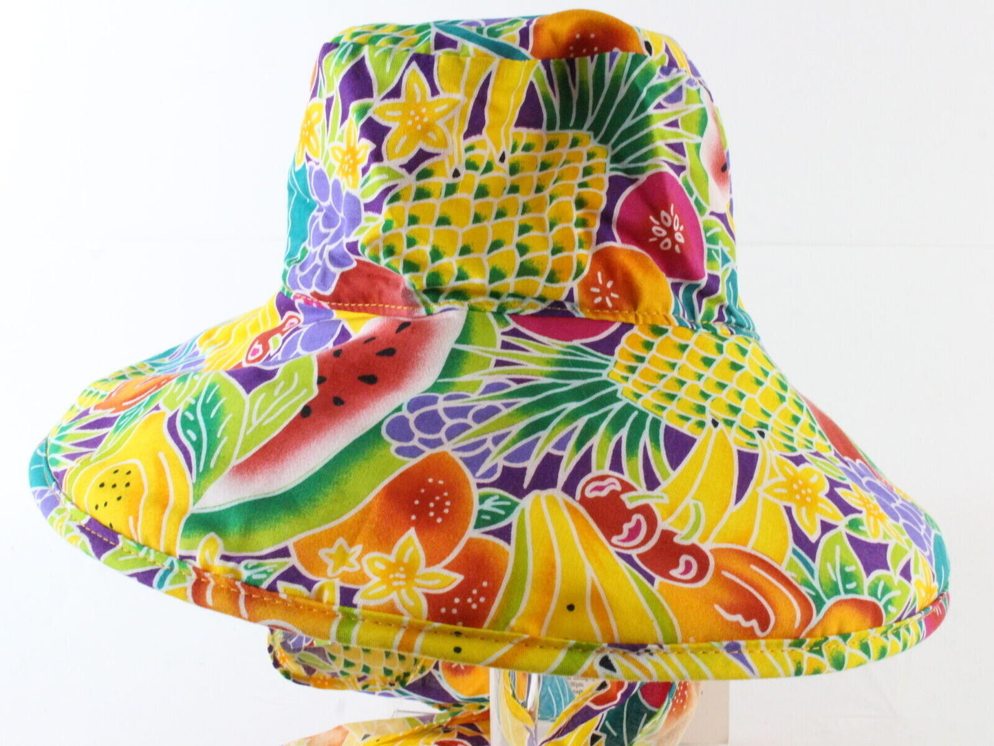 Sonni Ladies Fruit W/ Orange Convertible Cotton Sun Hat 7 1/4 58cm