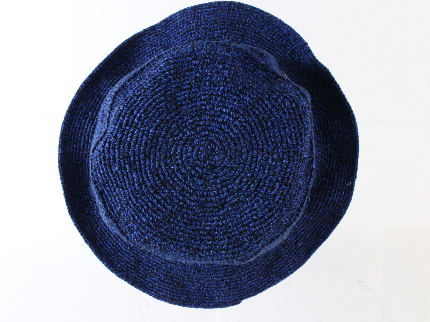 Caldino Ladies Blue Hand Knit Vintage Bucket Hat 7 1/8 57cm