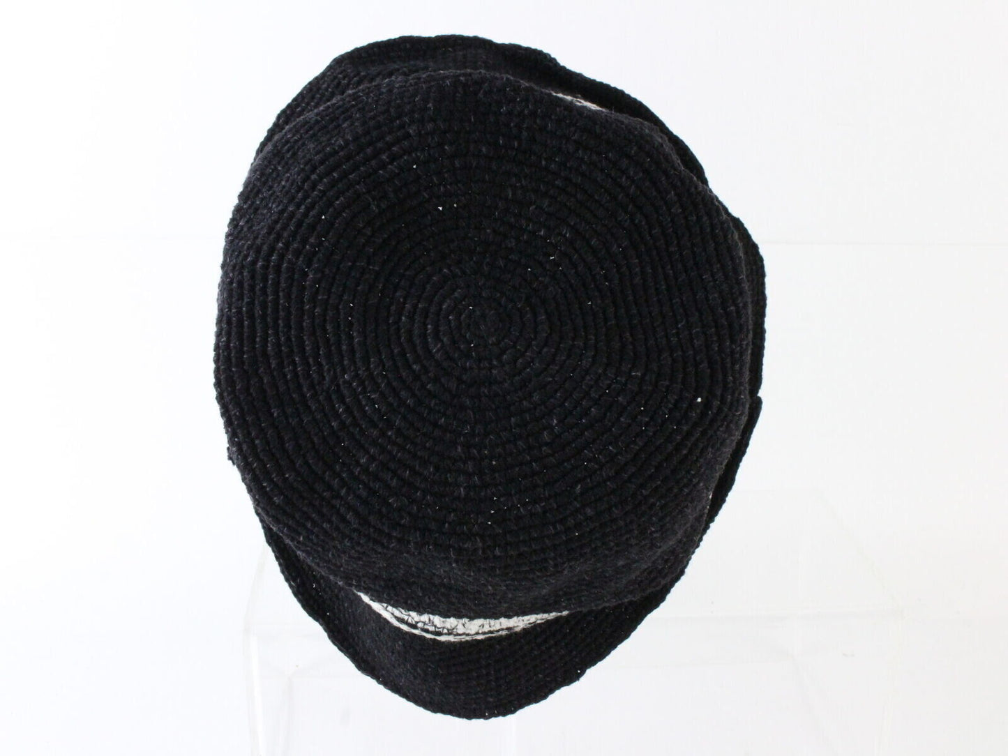 Caldino Ladies Black Hand Knit Cotton Bucket Hat MULTIPLE SIZES