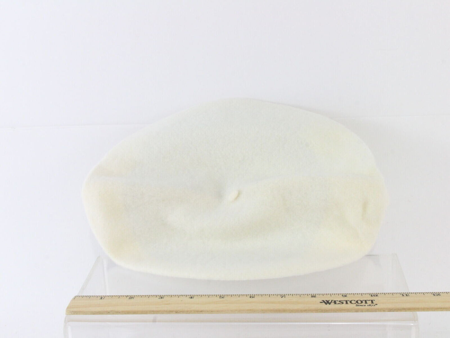 Basque Mens White Wool French Beret W/ Black And Yellow Band MULTIPLE SIZES