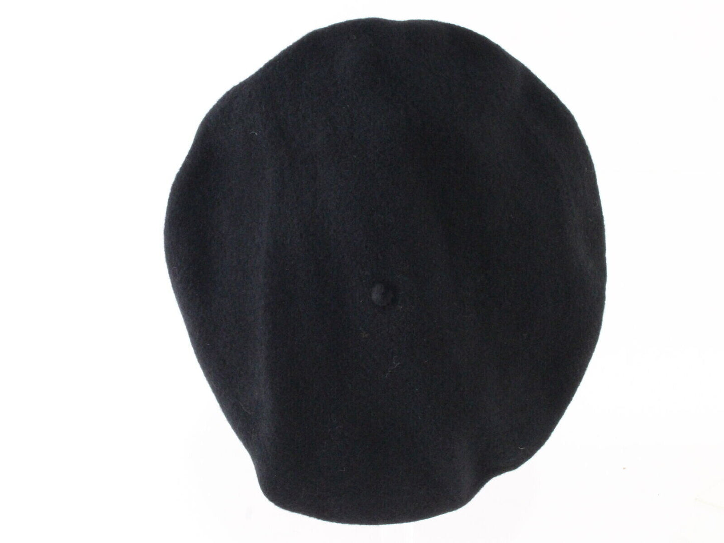 Super Basque Black Wool French Beret W/ Black And Red Band 6 7/8 55cm