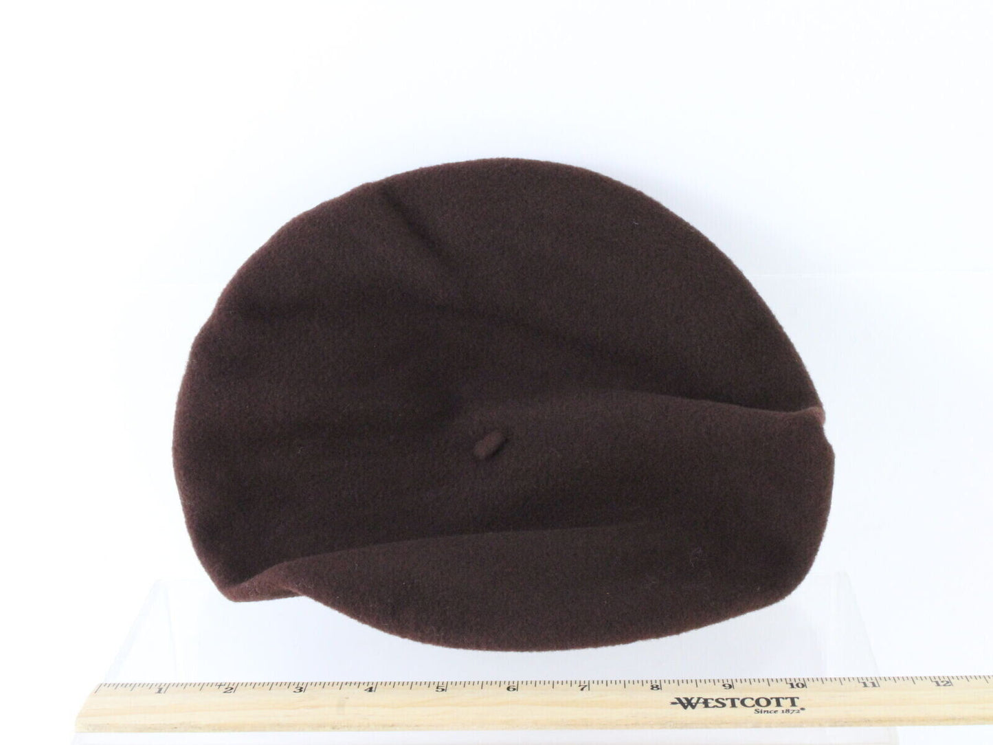 Basque Mens Brown Wool French Beret W/ Black And Yellow Band MULTIPLE SIZES