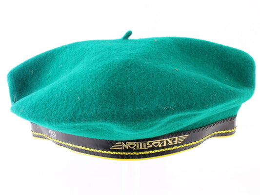 Basque Mens Green Wool French Beret W/black Band MULTIPLE SIZES