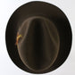 Biltmore Senator Mens Walnut Brown Felt Fedora W/ Feather MULTIPLE SIZES