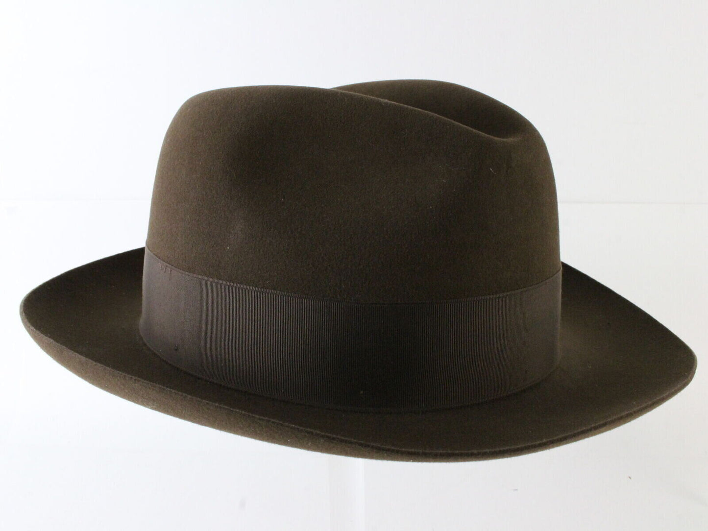 Biltmore Senator Mens Walnut Brown Felt Fedora W/ Feather MULTIPLE SIZES