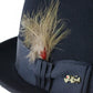 Golden Coach Dobbs Mens Seville Navy Felt Homburg W/feather MULTIPLE SIZES