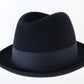 Golden Coach Dobbs Mens Seville Navy Felt Homburg W/feather MULTIPLE SIZES