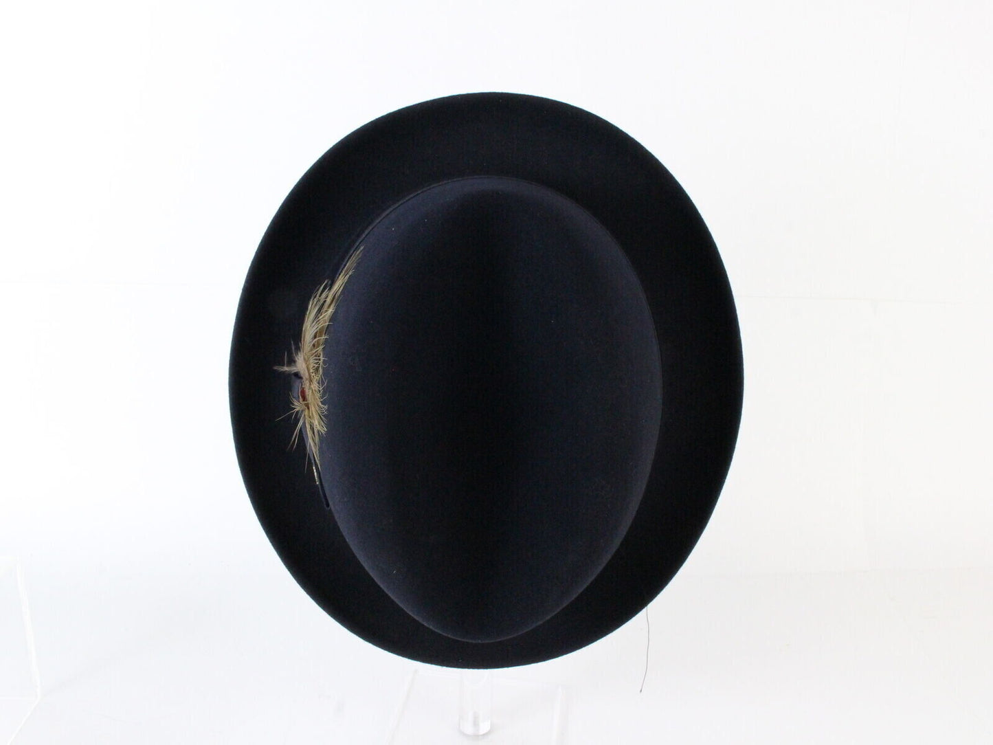 Golden Coach Dobbs Mens Seville Navy Felt Homburg W/feather MULTIPLE SIZES