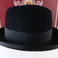 Biltmore Imperial Mens Black Felt Homburg W/ Black Feather 6 3/4 54cm