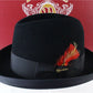 Biltmore Imperial Made in Canada Mens Black Felt Homburg W/ Feathers 6 5/8 53cm