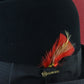 Biltmore Imperial Made in Canada Mens Black Felt Homburg W/ Feathers 6 5/8 53cm
