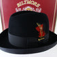 Biltmore Imperial Top Hatters Mens Black Felt Homburg W/ Feather 6 3/4 54cm