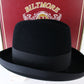 Biltmore Imperial Top Hatters Mens Black Felt Homburg W/ Feather 6 3/4 54cm