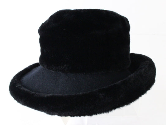 Peter Bettley London Ladies Black Winter Hat 7 56cm