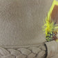 Golden Pheasant Top Hatters Mens Pecan Tan Homburg W/ Feather 6 3/4 54cm