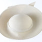 George Zamaul New York Ladies Off Designer White Hat W/ Rhinestones 7 56cm